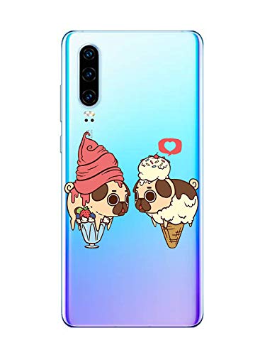 Suhctup Funda Compatible con Huawei Y5 2018,Transparente Carcasa con Dibujos Animados TPU Silicona Protectora de Golpes Anti Choques Slim Case Cover Bumper para Huawei Y5 2018(7)
