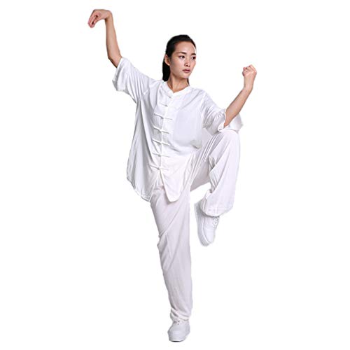 Tai Chi Kung Fu Conjunto De Uniforme De Hombres para Mujer Fitness Algodón Conjunto De Artes Marciales Meditación Zen Unisex Traje De Traje Tradicional Chino Ropa Yongchun(Size:Metro,Color:3)