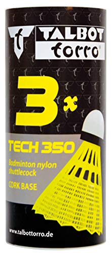 Talbot Torro Tech 350 Volante de Nylon Badminton, Unisex, Amarillo (Yellow)