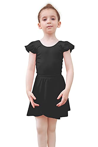 Tancefair Falda de ballet para niñas con cintura ajustable para niños y adultos, Negro (Pull On), M(110-140cm)