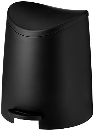 Tatay Papelera Baño con Pedal Estándar, 3L de Capacidad, de Polipropileno, Libre de BPA, Color Negro, Medidas 19 x 21.8 x 22.1 cm