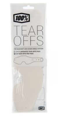 Tear Offs estándar 100% - Transparente - 50 Pack, Transparente