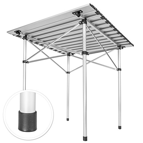 TecTake Mesa Plegable de Aluminio portátil Camping terraza jardín Mesa Multifuncional - Varios Modelos - (No. 401169: 70 x 70 x 70 cm)