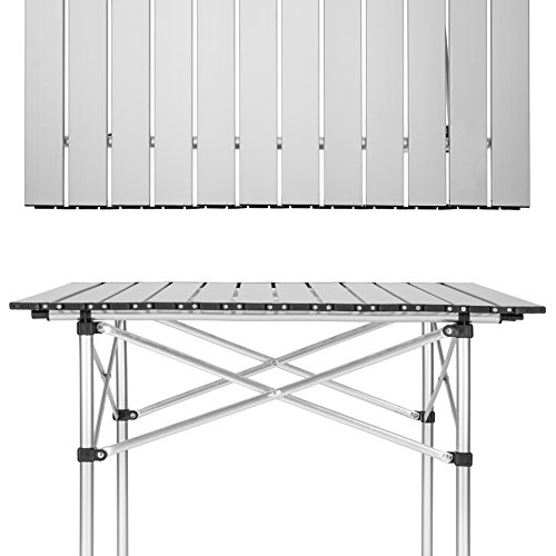 TecTake Mesa Plegable de Aluminio portátil Camping terraza jardín Mesa Multifuncional - Varios Modelos - (No. 401169: 70 x 70 x 70 cm)