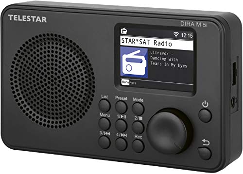 Telestar Dira M 5i - Radio por Internet (Pantalla a Color TFT, UPnP y Reproductor Multimedia USB, Despertador, Bluetooth 5.1, Control Remoto vía aplicación Soundmat)