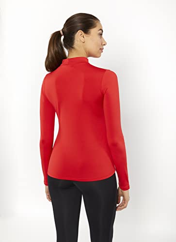 tex leaves Camiseta Interior Térmica para Mujer - Cuello Alto - Colores a Elegir (Rojo, S)