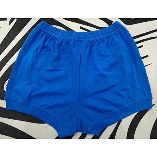 THEECA - Pantalones cortos de algodón elástico suave para mujeres y hombres profesionales Iyengar yoga (azul y S)