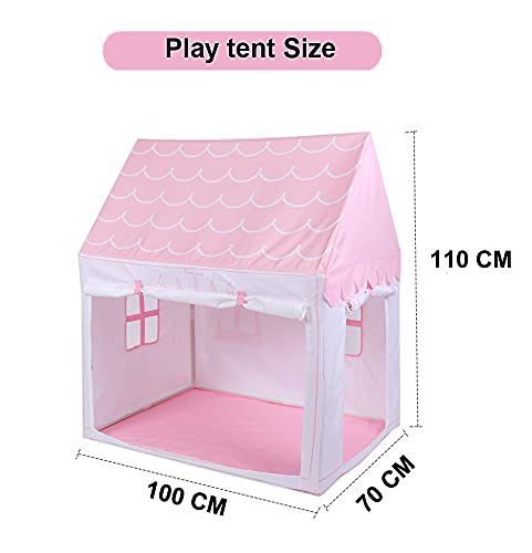 Tienda de campaña para niños, castillo de niños, seguridad y no tóxicos, juegos para interiores/exteriores, Wendy House (rosa)