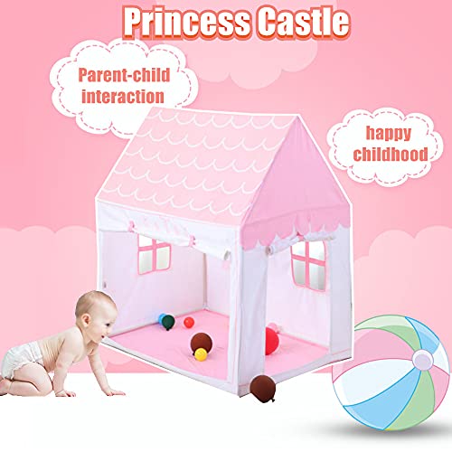 Tienda de campaña para niños, castillo de niños, seguridad y no tóxicos, juegos para interiores/exteriores, Wendy House (rosa)