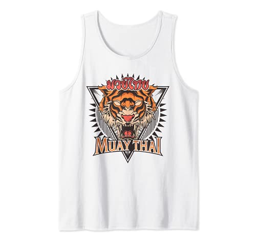Tigar Muay Thai MMA Vintage Kickboxing Entrenamiento Camiseta sin Mangas