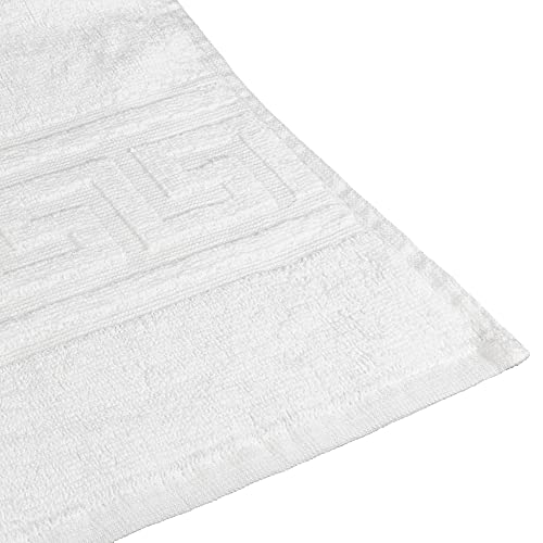 Toallas de Ducha, 100% algodón, Medidas 70x140 cms. Acabado en Greca Color Blanco. 450 Gramos/m2. Set de 10 Toallas.