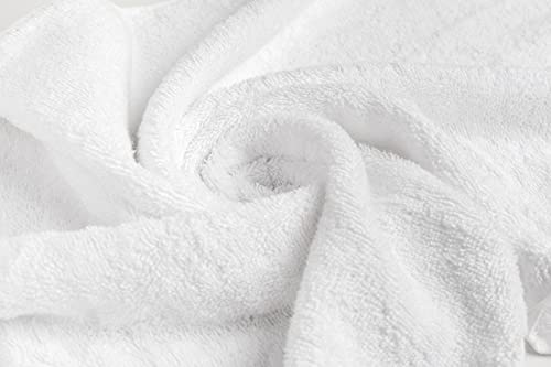 Toallas de Ducha, 100% algodón, Medidas 70x140 cms. Acabado en Greca Color Blanco. 450 Gramos/m2. Set de 10 Toallas.