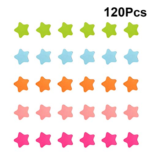 Tomaibaby Imanes de Estrellas Coloreados 120 Piezas Etiqueta Engomada Magnética de Estrellas Pizarra Etiqueta Engomada Magnética del Refrigerador Lindos Imanes Funcionales para Clase