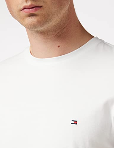 Tommy Hilfiger Core Stretch Slim Cneck tee Camiseta, Blanco (Bright White 100), M para Hombre