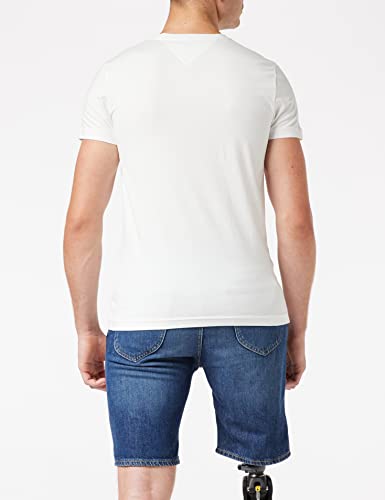 Tommy Hilfiger Core Stretch Slim Cneck tee Camiseta, Blanco (Bright White 100), M para Hombre