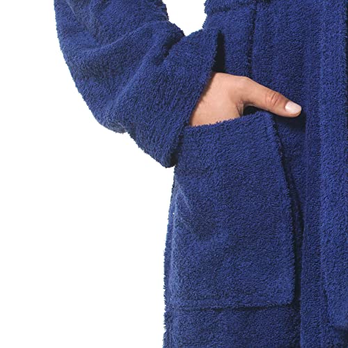 Top Towels - Albornoz Unisex - Albornoz de Ducha para Hombre o Mujer - 100% Algodón-  500g/m2 - Albornoz de Rizo, Marino, XXL (1450295)