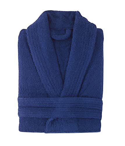Top Towels - Albornoz Unisex - Albornoz de Ducha para Hombre o Mujer - 100% Algodón-  500g/m2 - Albornoz de Rizo, Marino, XXL (1450295)