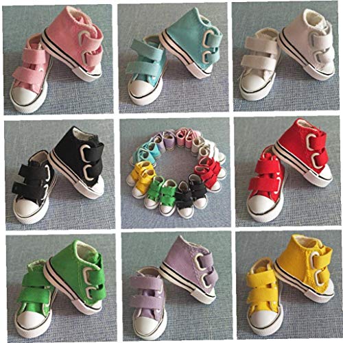 TOSSPER Rusia Mano Bricolaje Juguetes Zapatos 7.5cm Lienzo Botas para Mini Toy Zapatos