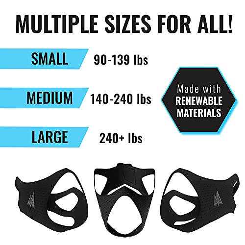 Training Mask TrainingMask 3.0 - Máscara de entrenamiento para adultos (talla M, 70-120 kg), color negro