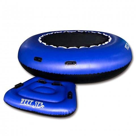 Trampolín acuático hinchable Deep Sea 3m - Plataforma flotante con balsa extra - para adultos y niños max 260kg