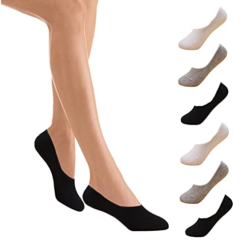 Trendcool Calcetines Tobilleros Mujer. Calcetines Invisibles Mujer. Pack Pinkies Mujer Unisex. Pack de Calcetines de Algodon Cortos. Celcetines Mujer Negros, grises, blanco. (Multicolor)