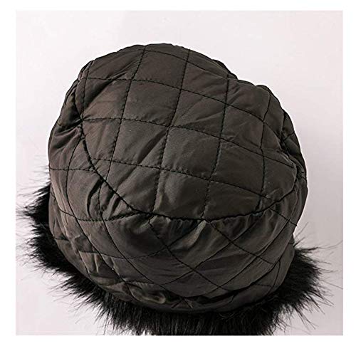 TTD Sombrero de Mujer de Piel sintética para el Invierno con Gorro cálido Estilo Ruso cosaco
