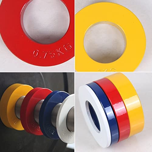 tuzhi Discos de Pesas Placas de Peso olímpico fraccional Conjunto de 2 Placas - 0.25 kg 0.5 kg 0.75 kg Placas de Peso fraccional diseñadas for Barras olímpicas (Color : Red 0.75kg)