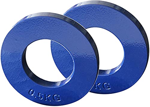 U/D Acero olímpico fraccionario placa de peso micro placas pesos 2pcs (azul 0.5kg)