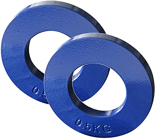 U/D Acero olímpico fraccionario placa de peso micro placas pesos 2pcs (azul 0.5kg)