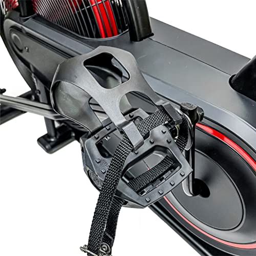 Ultrasport Air Bike, bicicleta estática con sistema de freno de correa silencioso para el entrenamiento de la potencia, aerogenerador para la resistencia del aire al pedalear, con manillar móvil