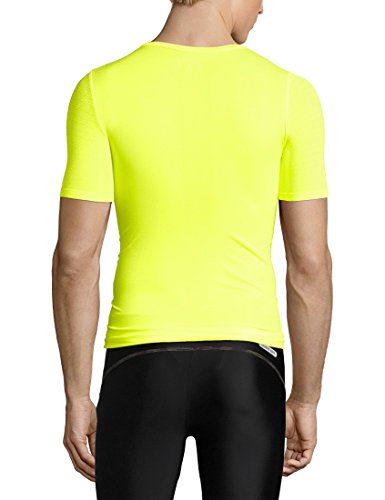 Ultrasport Basic Noam Camiseta de compresión sin Costuras, Hombre, Amarillo neón, L/XL