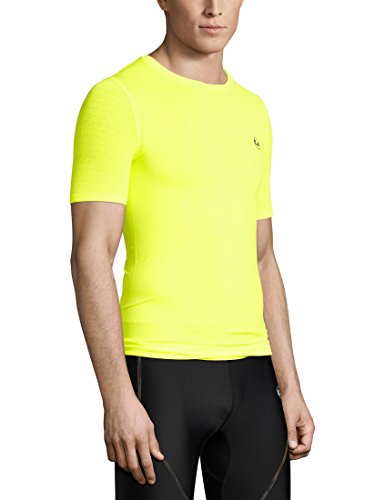 Ultrasport Basic Noam Camiseta de compresión sin Costuras, Hombre, Amarillo neón, L/XL
