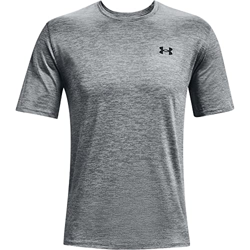 Under Armour UA Training Vent 2.0 SS, camiseta para hombre hombre, Gris (Pitch Gray / Black) , L