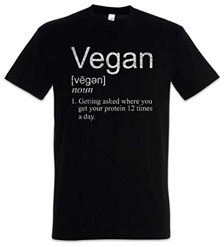 Urban Backwoods Vegan Proteines Hombre T-Shirt Negro Talla 3XL