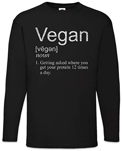 Urban Backwoods Vegan Proteines Long Sleeve T-Shirt De Manga Larga Negro Talla 3XL