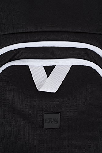 Urban Classics Ball Gym Bag Bolsa de Cuerdas para el Gimnasio, 45 cm, (Black/Black/White)