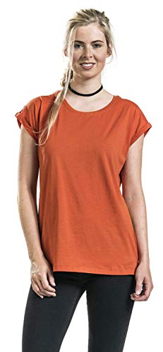 Urban Classics Ladies Extended Shoulders tee Camiseta, Naranja (Rust Orange), XXL para Mujer