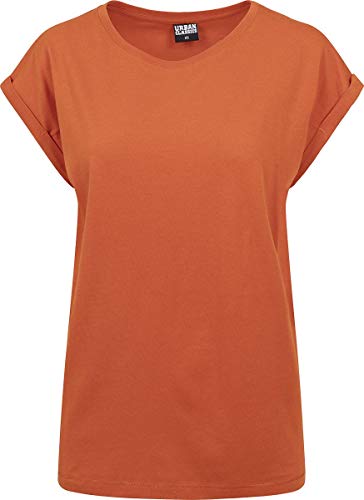 Urban Classics Ladies Extended Shoulders tee Camiseta, Naranja (Rust Orange), XXL para Mujer