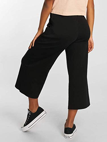URBAN CLASSICS Pantalones Casual de Cintura Alta para Mujer, Pantalón de Pierna Ancha, Corte Suelto, Pantalones de Yoga, Color: negro, Tallas: M