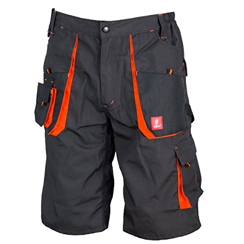 Urgent URG Berfus A 44 - Pantalón Corto de Trabajo, Color Gris y Naranja