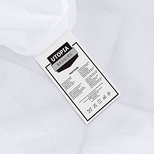 Utopia Bedding - Protector de colchón Acolchado - Microfibra - Transpirable - Funda para colchon estira hasta 30 cm de Profundidad - 90 x 200 cm, Cama 90
