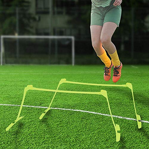 Vallas de agilidad de fútbol resistentes y duraderas ajustables de 2 piezas portátiles para entrenamiento de velocidad para entrenamiento de velocidad de agilidad