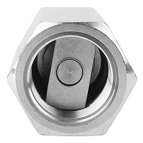 Válvula de retención de aire Válvula de retención unidireccional de rosca hembra BSPP hexagonal de acero inoxidable para conexión de tubería de agua(1/8")