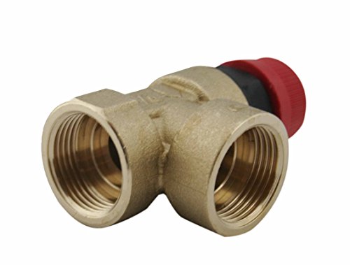 Válvula de seguridad para aliviar la presión del termo/caldera, 1,27 cm (conector hembra) - 1/2". Varias presiones, 6 bares