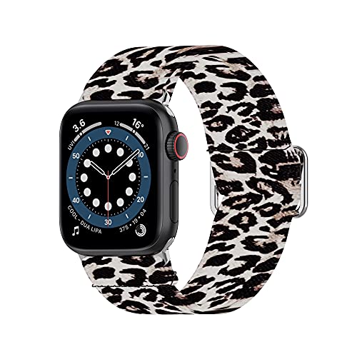 VENTER Correa elástica Compatible con Apple Watch Band 40mm 38mm iWatch Series 6/5/4/3/2/1/SE Elástico Cinturón de muñeca Leopardo