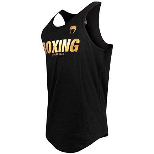 Venum Boxing Vt Camiseta Sin Mangas, Hombre, Negro/Dorado, XL