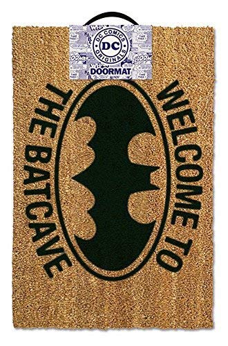 Versa RD-RS461002 Alfombra para Puerta de Entrada, Batman-Welcome to The Batcave, Bonote, Brown, One Size