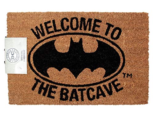 Versa RD-RS461002 Alfombra para Puerta de Entrada, Batman-Welcome to The Batcave, Bonote, Brown, One Size