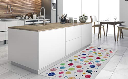 Vilber Gran Chef Dots Alfombra, Vinilo y PVC, Multicolor, 40 x 78 cm