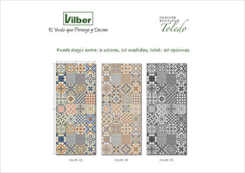 Vilber Toledo DU 01 52X120 Alfombra, Vinilo, Multicolor-01, 52 x 120 x 0.22 cm
